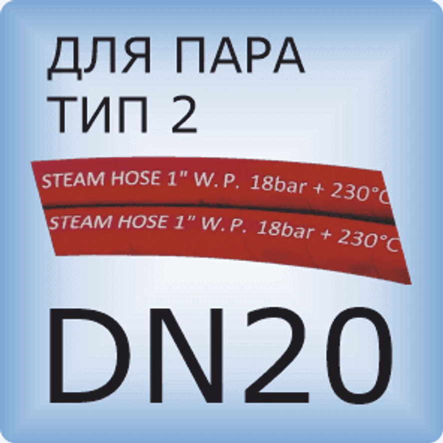 DN20 Паровой шланг с 2 слоями проволочной оплетки