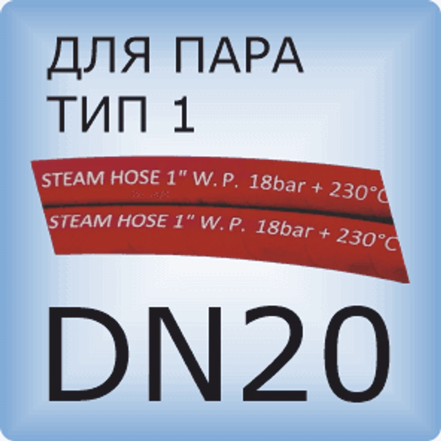 DN20 Паровой шланг с 1 слоем проволочной оплетки