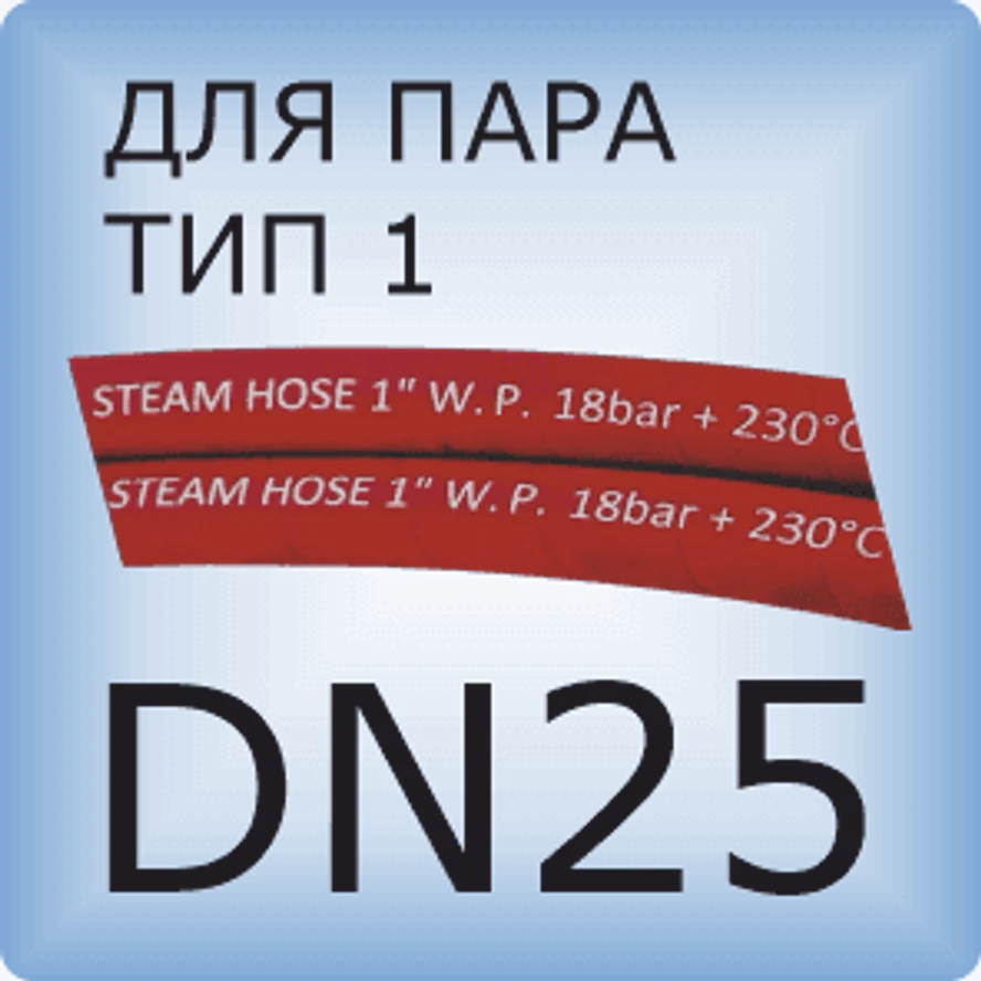 DN25 Паровой шланг с 1 слоем проволочной оплетки