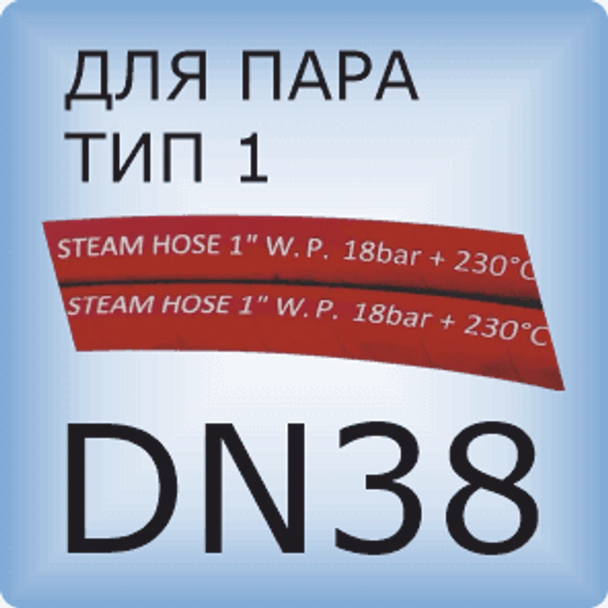 DN38 Паровой шланг с 1 слоем проволочной оплетки