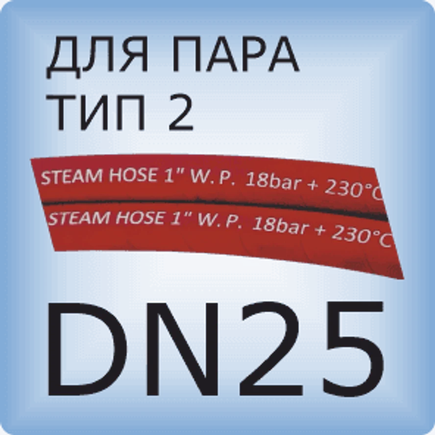 DN25 Паровой шланг с 2 слоями проволочной оплетки