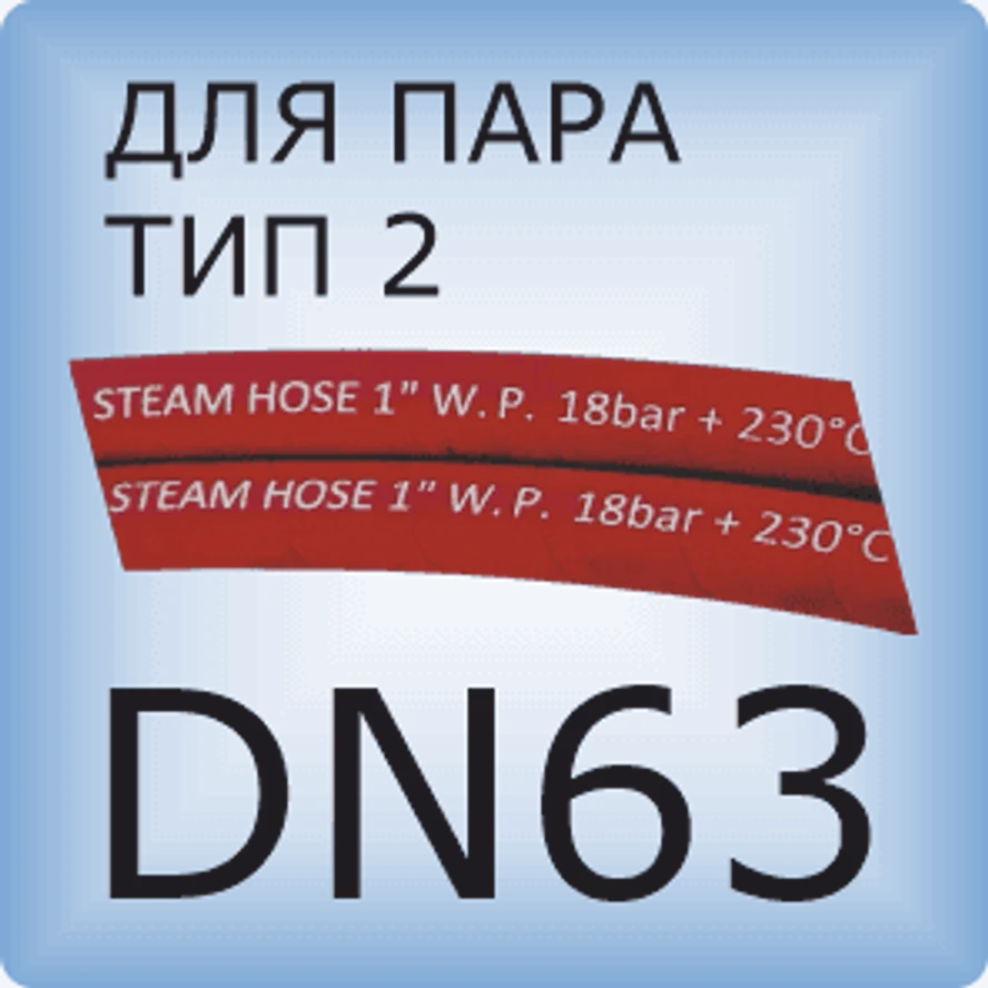 DN63 Паровой шланг с 2 слоями проволочной оплетки